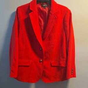 Talbots Red Wool Blend Blazer